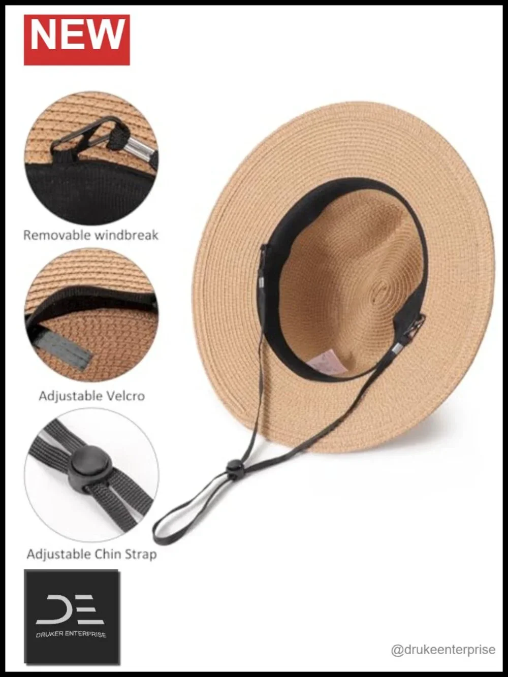 Women Straw Panama Fedora Hat UPF 50+ Sun Protection Roll Up